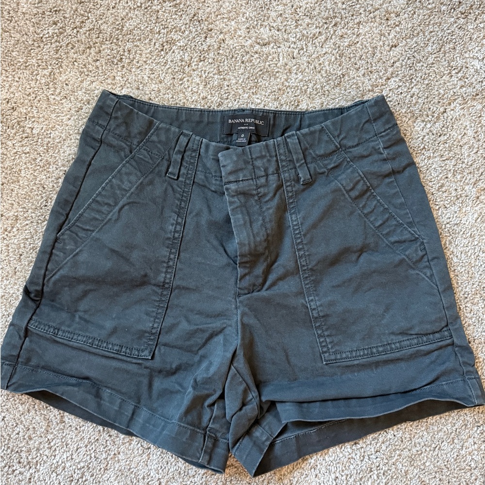 Banana Republic Women's Dark Charcoal Utility Shorts